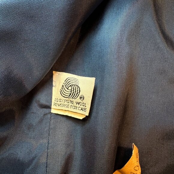 Ashley Brooke Wool Double Breasted Blazer Womens Jacket Work Vintage Royal Blue - Picture 12 of 16